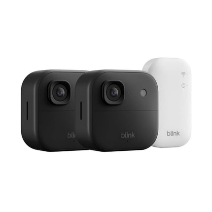 Blink Outdoor 2K+ black wireless security camera 2 pack with Sync Module Core