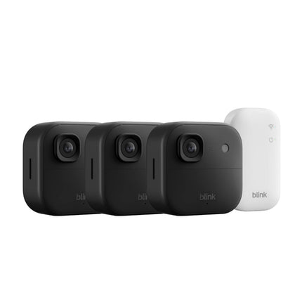 Blink Outdoor 2K+ black wireless security camera 3 camera system with Sync Module Core