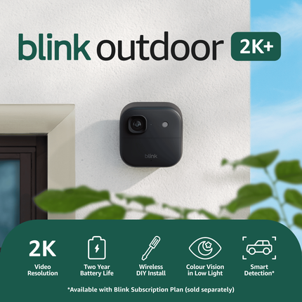 Blink Outdoor 2K+ black wireless security camera 3 camera system with Sync Module Core (4)