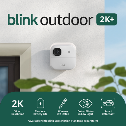 Blink Outdoor 2K+ white wireless security camera 2 pack with Sync Module Core (4)