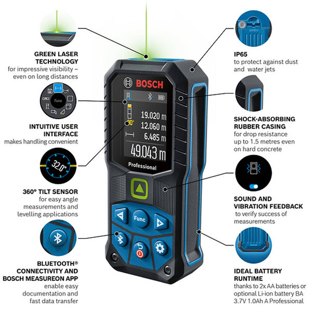 Bosch Professional GLM 50-27 CG green beam laser distance measurer with digital display (2)