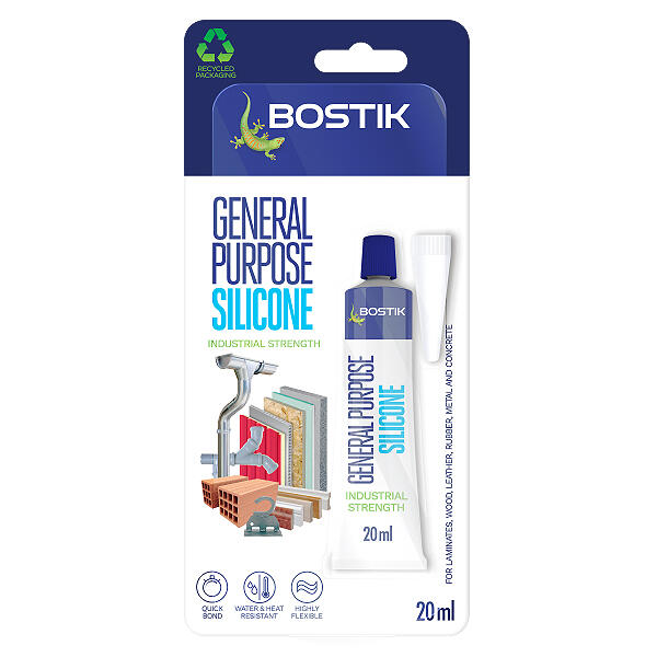 Bostik General Purpose Neutral Cure Silicone Sealant 20ml – Clear, Flexible & Waterproof