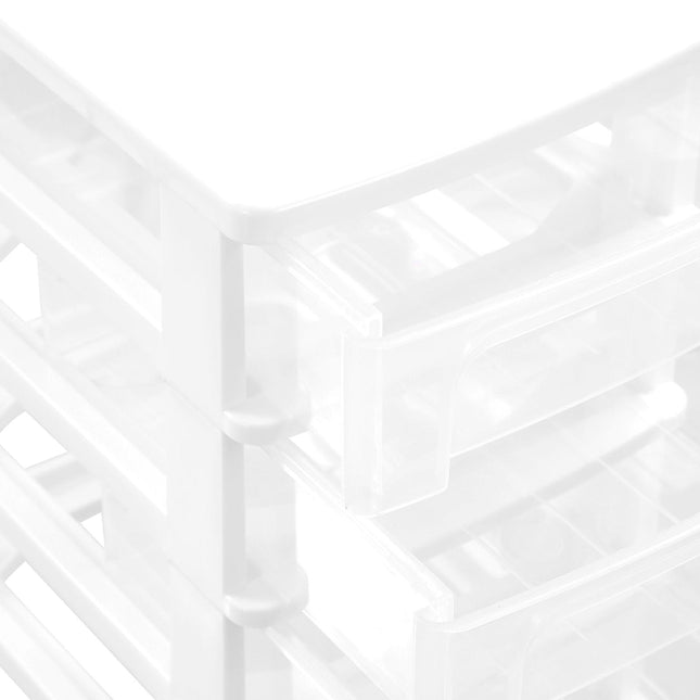 Boxsweden white small 3 layer desktop storage drawer unit (2)