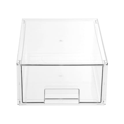 Boxsweden Crystal Stackable Organiser Drawer, clear, 35 x 25 x 13.5cm (2)