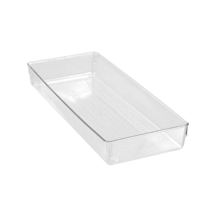 Boxsweden Crystal Storage Tray in clear plastic, 38 x 15.5 x 5.5cm (3)