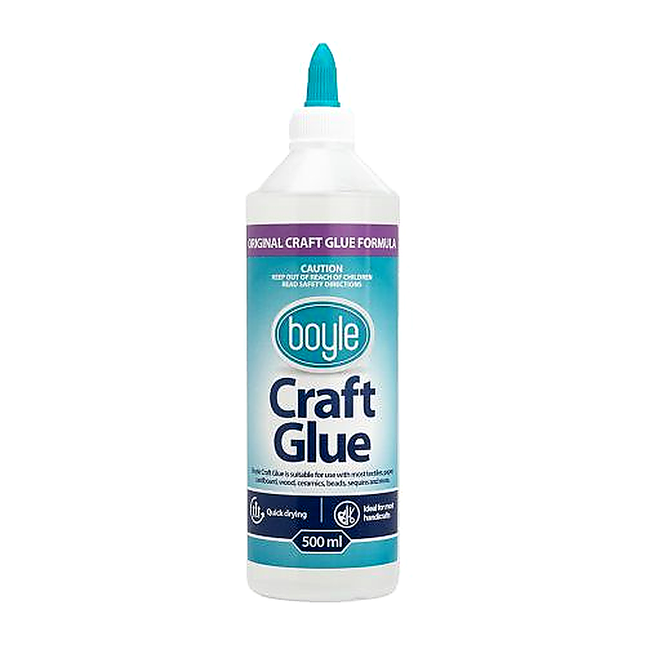 Boyle Clear Craft Glue Quick Drying Ideal For Crafts 500ml