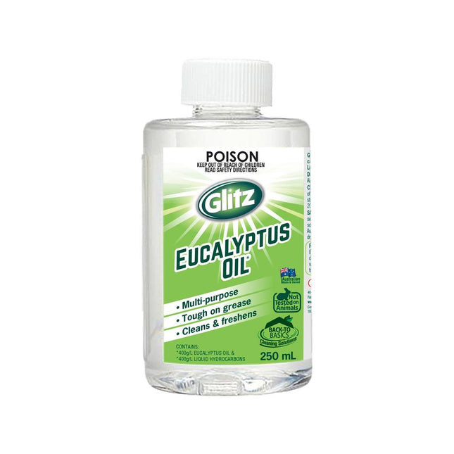 Packshot of Glitz Eucalyptus Oil Natural Antibacterial Cleaner 250ml