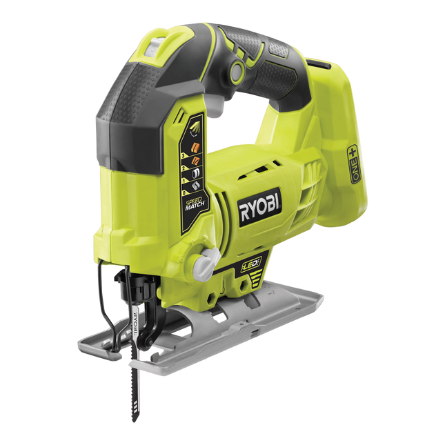 Packshot of Ryobi 18V ONE+ Cordless Jigsaw with Orbital Action - Tool Only