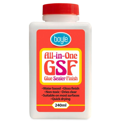 Packshot of Boyle Gloss All-in-One Glue  Sealer & Finish 236ml