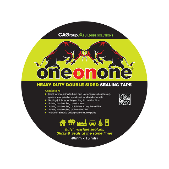 CAgroup Consolidated Alloys black butyl double sided tape 48mm x 15m roll