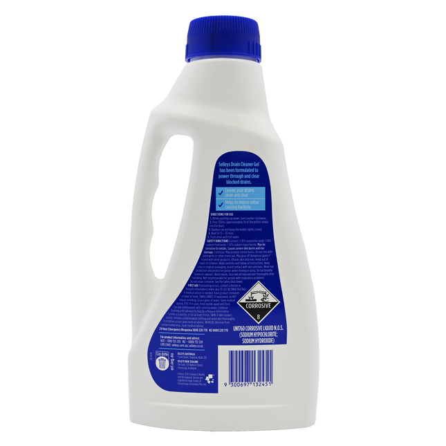 Selleys Complete Clean Power Gel Drain Cleaner 1L bottle detail