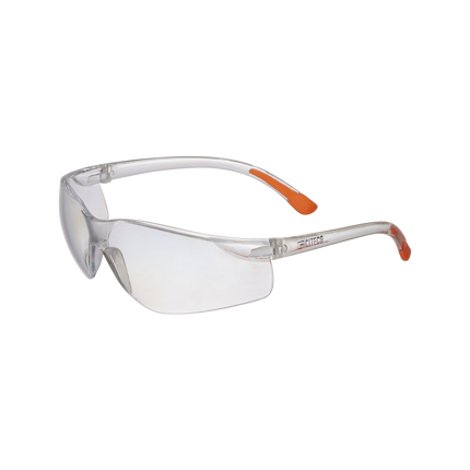 Citeco Clear Anti Scratch Safety Glasses with clear lenses and soft rubber tipped arms