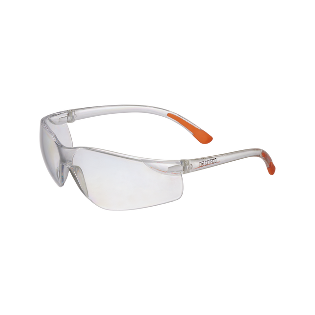 Citeco Clear Anti Scratch Safety Glasses with clear lenses and soft rubber tipped arms