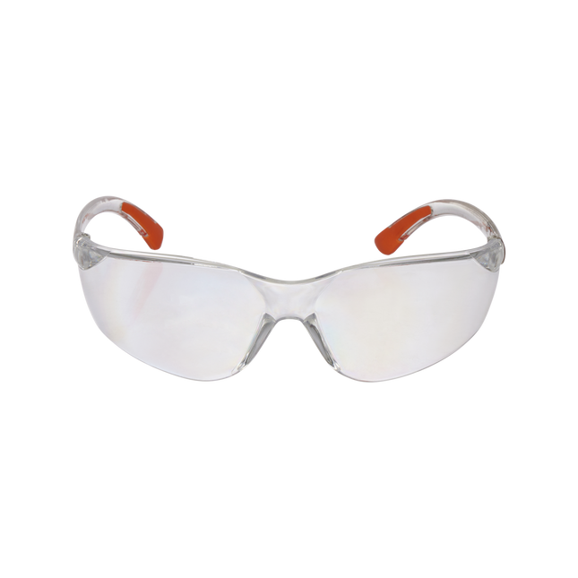 Citeco Clear Anti Scratch Safety Glasses with clear lenses and soft rubber tipped arms (2)