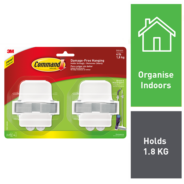 Command 1.8kg Broom Gripper 2 Pack (2)