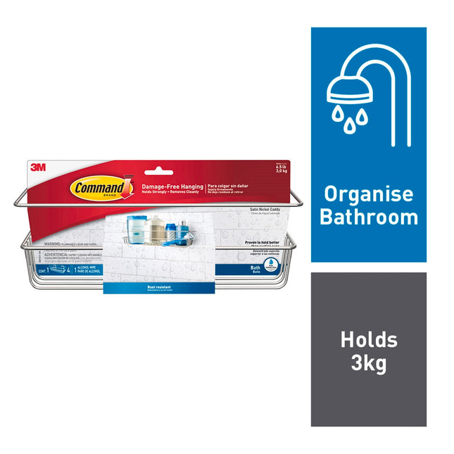 Command Adhesive Bath Caddy Holder Shower Storage (2)