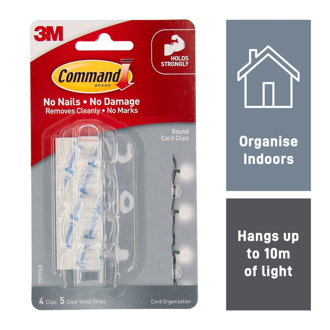 Command Clear Round Cord Clips 4 Pack (2)