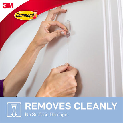 Command Large Clear Adhesive Wall Hook 1 Pack (4)
