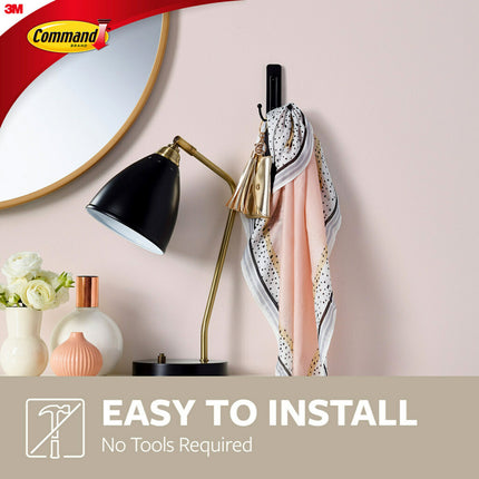 Command Matte Black Adhesive Hooks Combo 3 Pack (4)