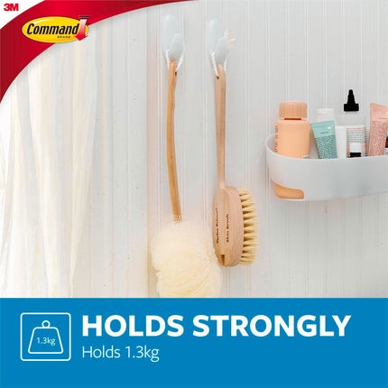 Command Medium Frosted Bath Hooks 2 Pack (3)