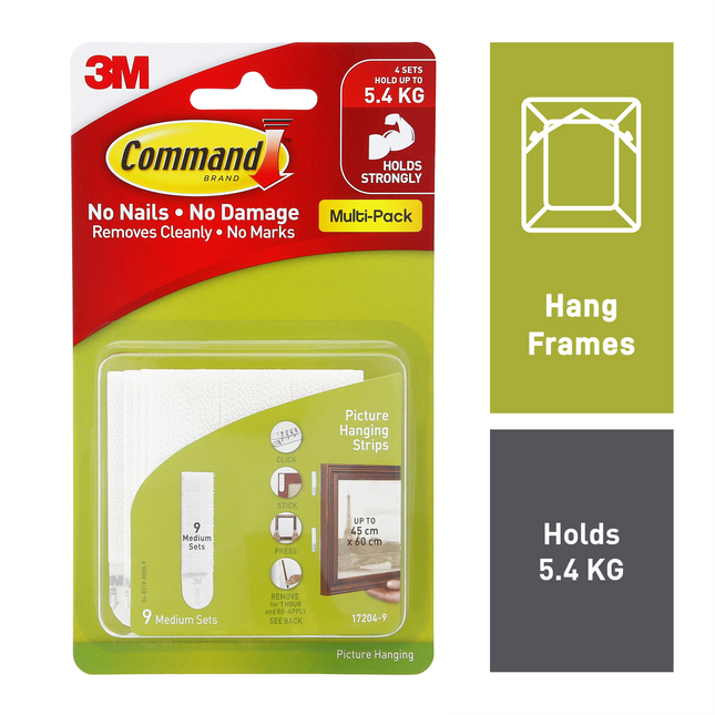 Command Medium White Picture Hanging Strips 9 Pack (2)
