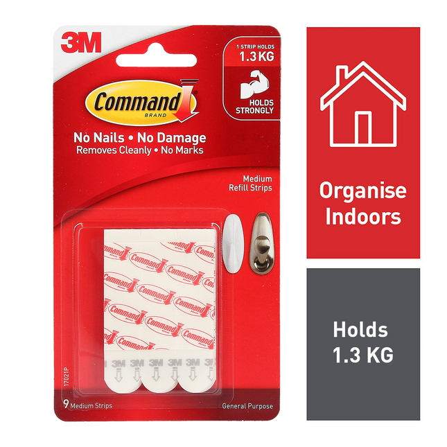 Command Medium White Refill Strips 9 Pack (2)