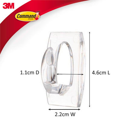 Command Mini Clear Adhesive Hooks 6 Pack (3)
