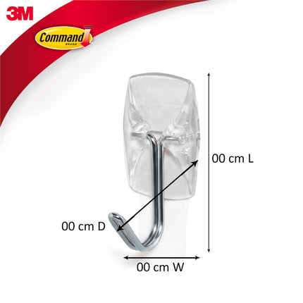Command Small Clear Adhesive Utensil Hooks 3 Pack (3)