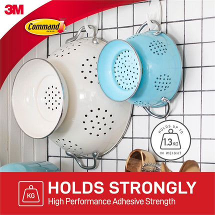 Command Small/Medium White Designer Hooks Value 4 Pack (4)