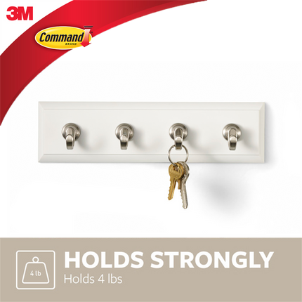 Command White Adhesive Key Rail Rack 1 Pack (3)