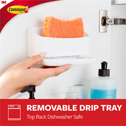 Command White Adhesive Sponge Caddy 1 Pack (4)