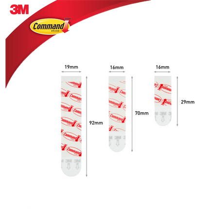 Command White Assorted Refill Strips 16 Pack (3)