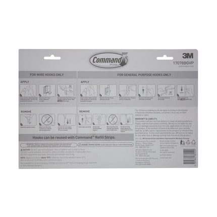 Command White Mixed Wall Hooks Value 22 Pack (3)