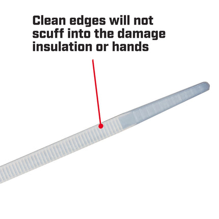 Crescent natural nylon cable ties 370mm x 4.8mm 100 pack in resealable bag (4)