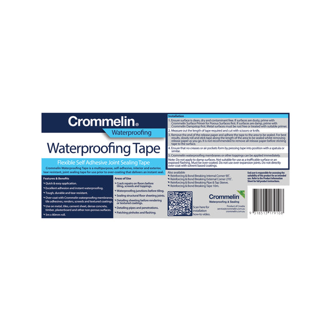 Crommelin Waterproofing Tape for Reinforcing Seals 5m (2)