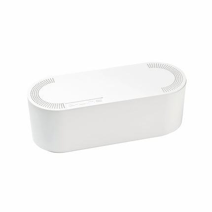 D-Line small white cable tidy unit cable management box with click-lock lid