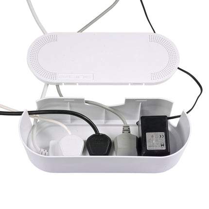D-Line small white cable tidy unit cable management box with click-lock lid (2)