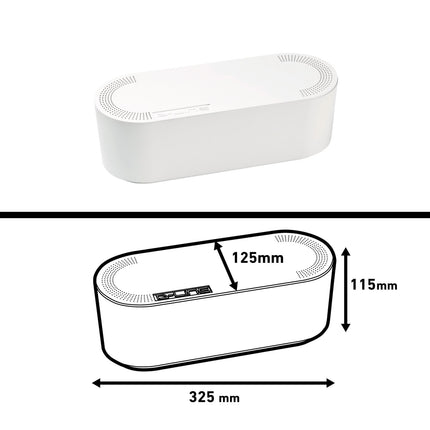 D-Line small white cable tidy unit cable management box with click-lock lid (4)