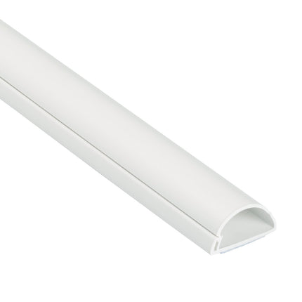 D-Line 30 x 15mm white half round self-adhesive cable cover, 2 metre length