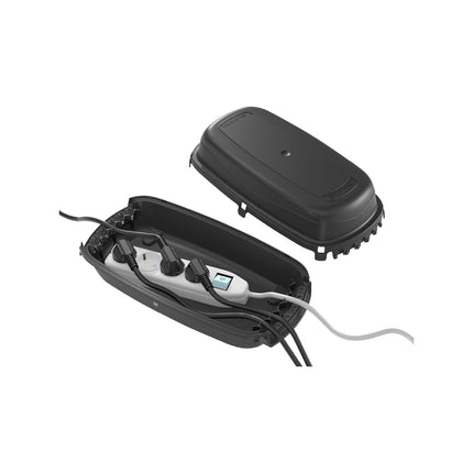 D-Line black outdoor IP54 cable tidy management box with click-lock lid (3)