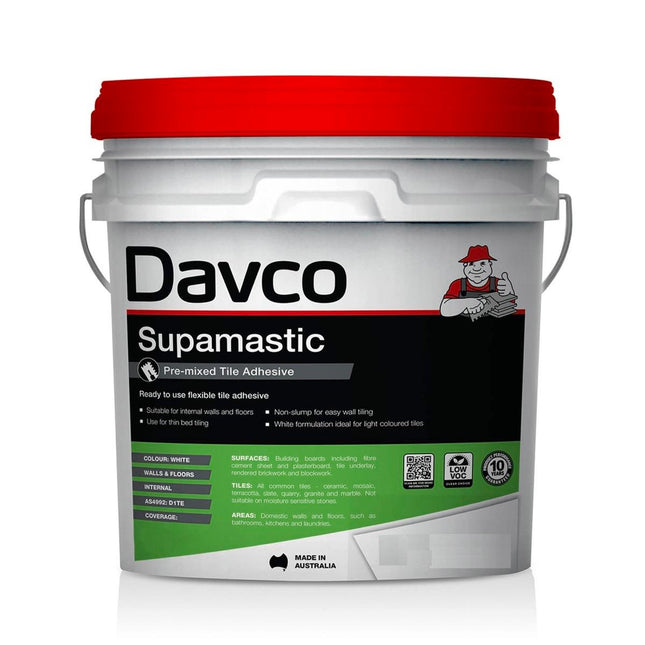 Packshot of Davco Supamastic Tile Adhesive 4L