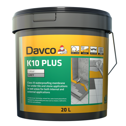 Davco K10 Plus grey waterproofing membrane 20L pail
