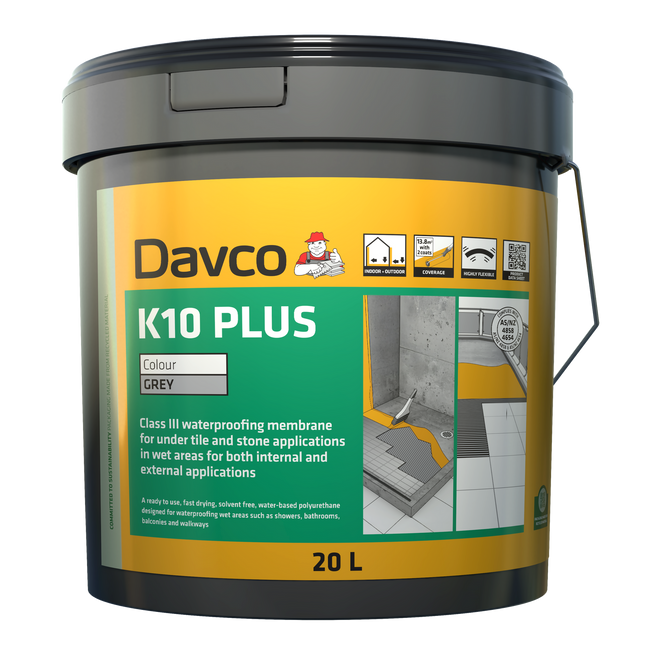 Davco K10 Plus grey waterproofing membrane 20L pail