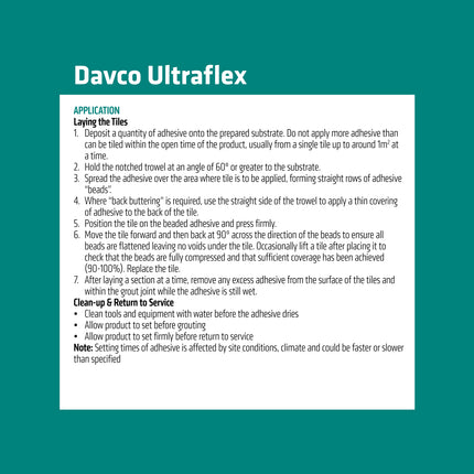 Davco Ultraflex Tile Adhesive 20kg (Bag) (4)