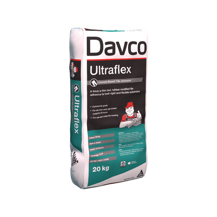 Davco Ultraflex 20kg cement-based tile adhesive bag