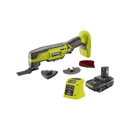 Packshot of Ryobi 18V ONE+ Multitool Kit for Cutting, Sanding & Scraping
