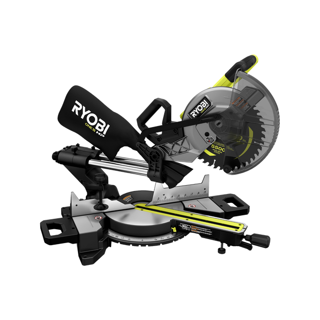 Packshot of Ryobi 18V ONE+ HP Brushless Sliding Mitre Saw 254mm Tool Only - for Precision Cutting
