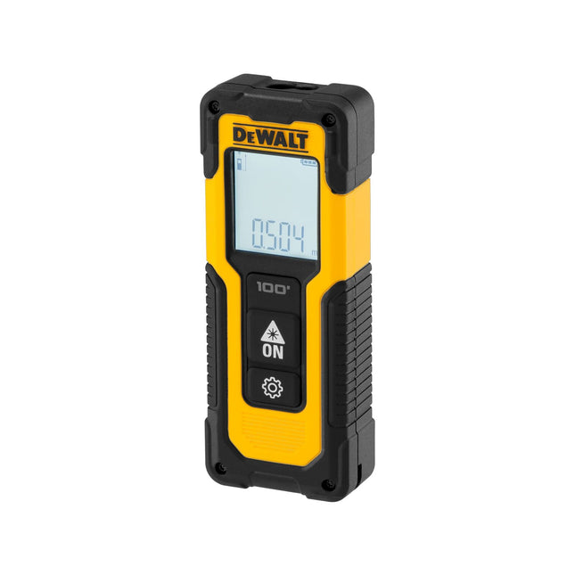 Dewalt yellow and black 30m laser distance measurer with digital display and two buttons (2)