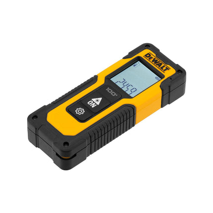 Dewalt yellow and black 30m laser distance measurer with digital display and two buttons (3)
