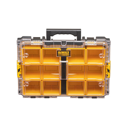 Dewalt ToughSystem 2.0 Clear Lid Organiser DWST83394-1 with clear lid and removable cups